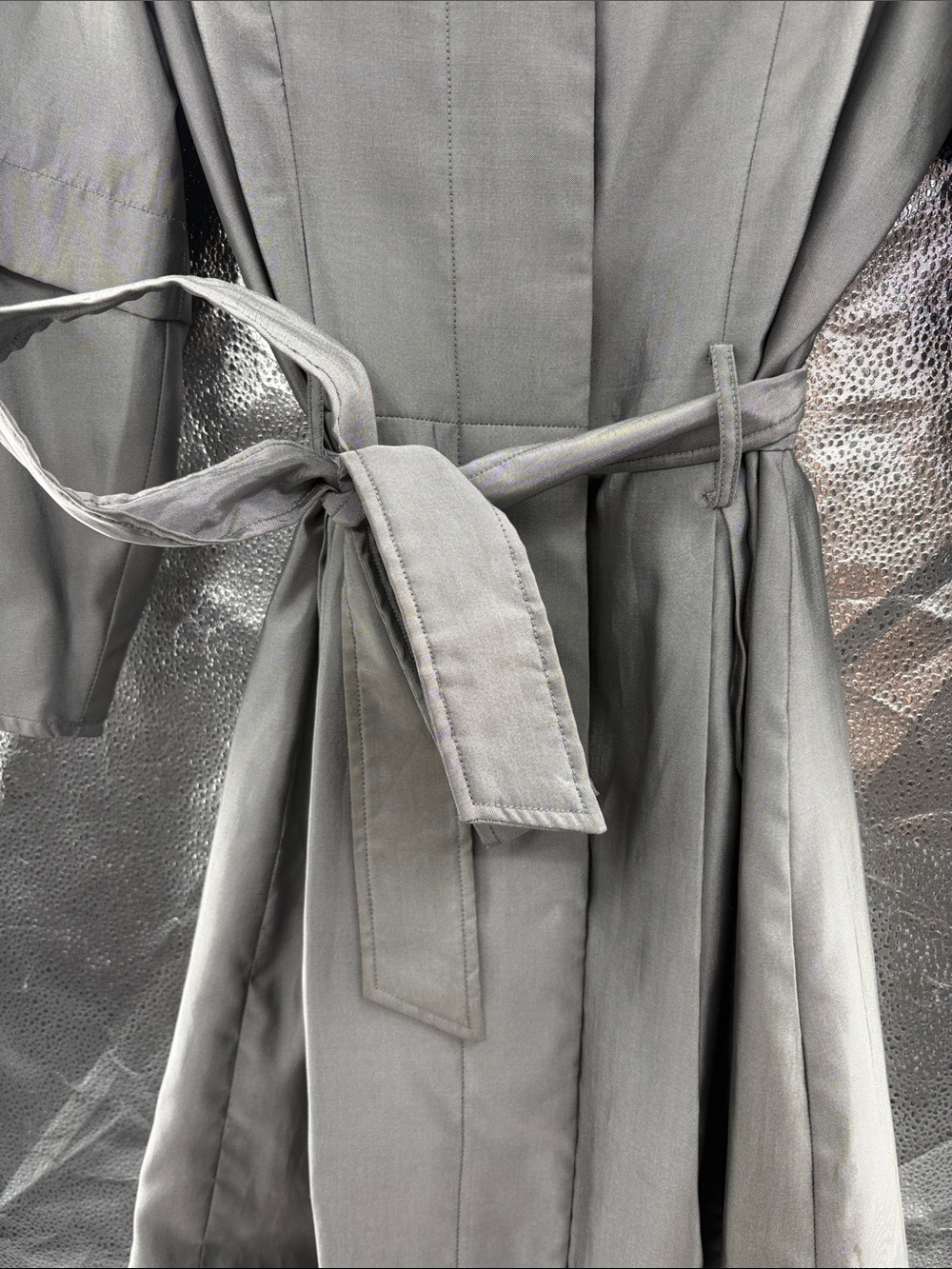 Walter Grey Belted Swing Trench Coat - Picture 3 of 6